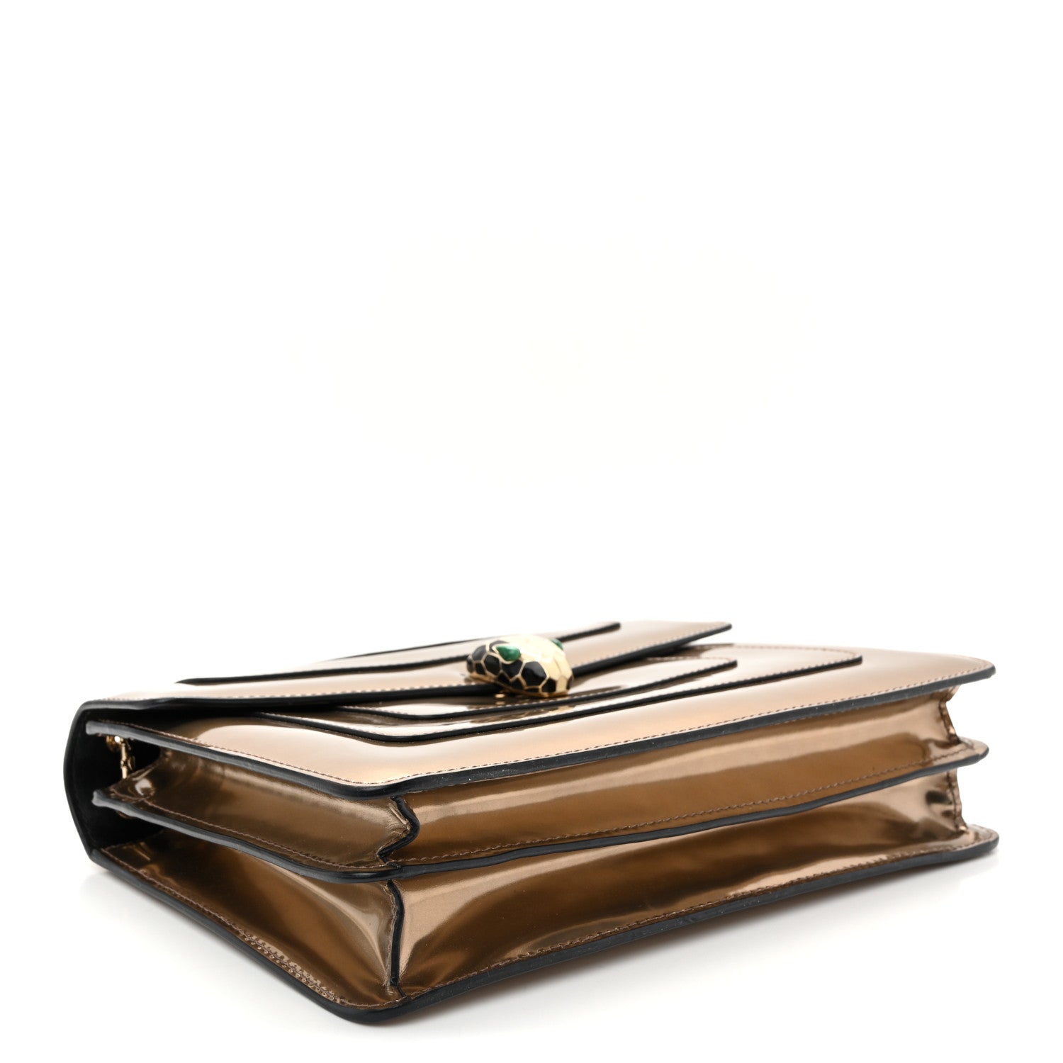 Metallic Calfskin Serpenti Forever Crossbody Bag Bronze - Image 5