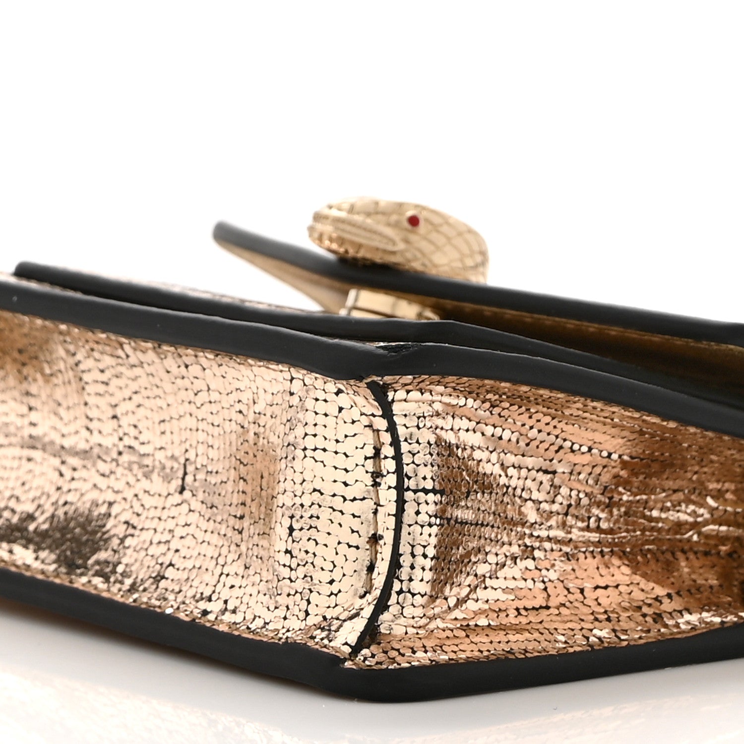 Metallic Calfskin Serpenti Forever Micro Bag Gold - Image 10