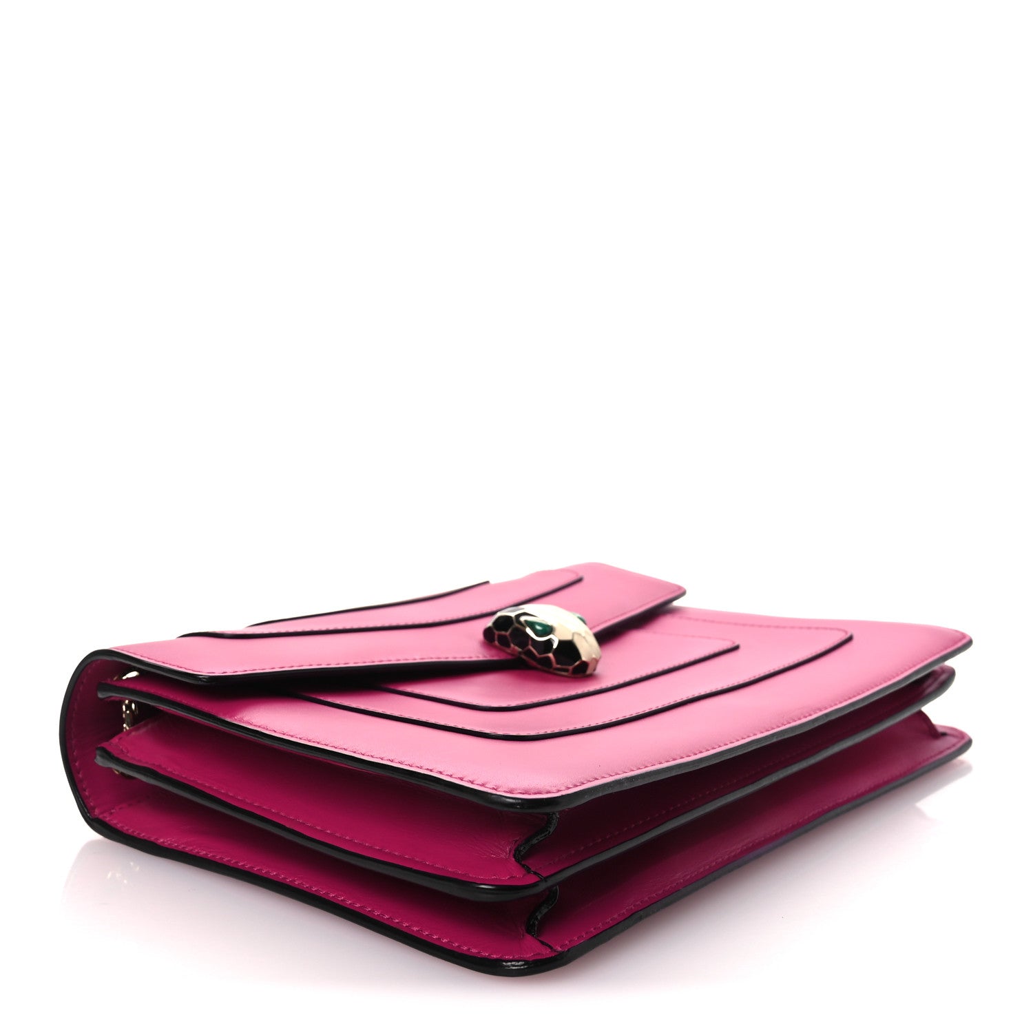 Calfskin Serpenti Forever Shoulder Bag Pink - Image 4