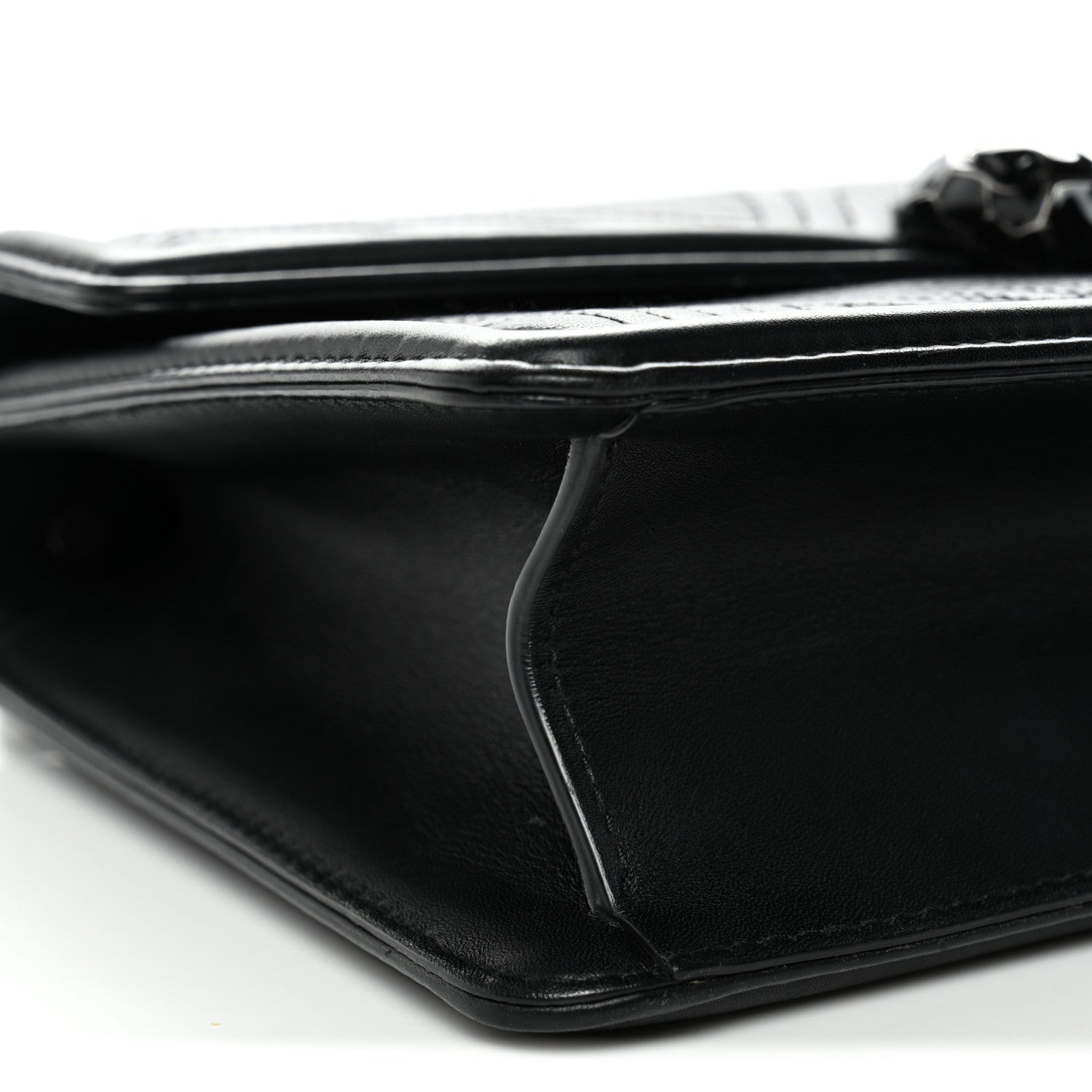 Quilted Nappa Smooth Calfskin Serpenti Forever Diamond Blast Shoulder Bag Black - Image 9