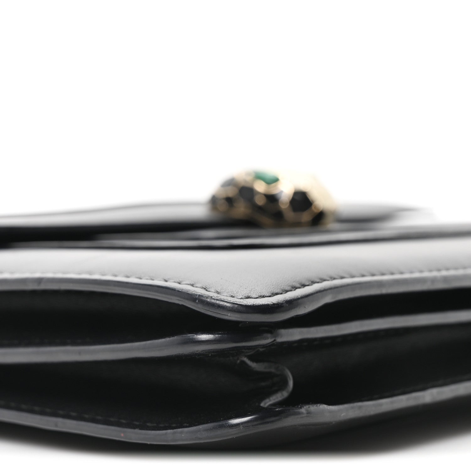 Calfskin Serpenti Forever Shoulder Bag Black - Image 10