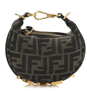 Fabric Jacquard FF 1974 Nano Fendigraphy Hobo Charm Tobacco Moro