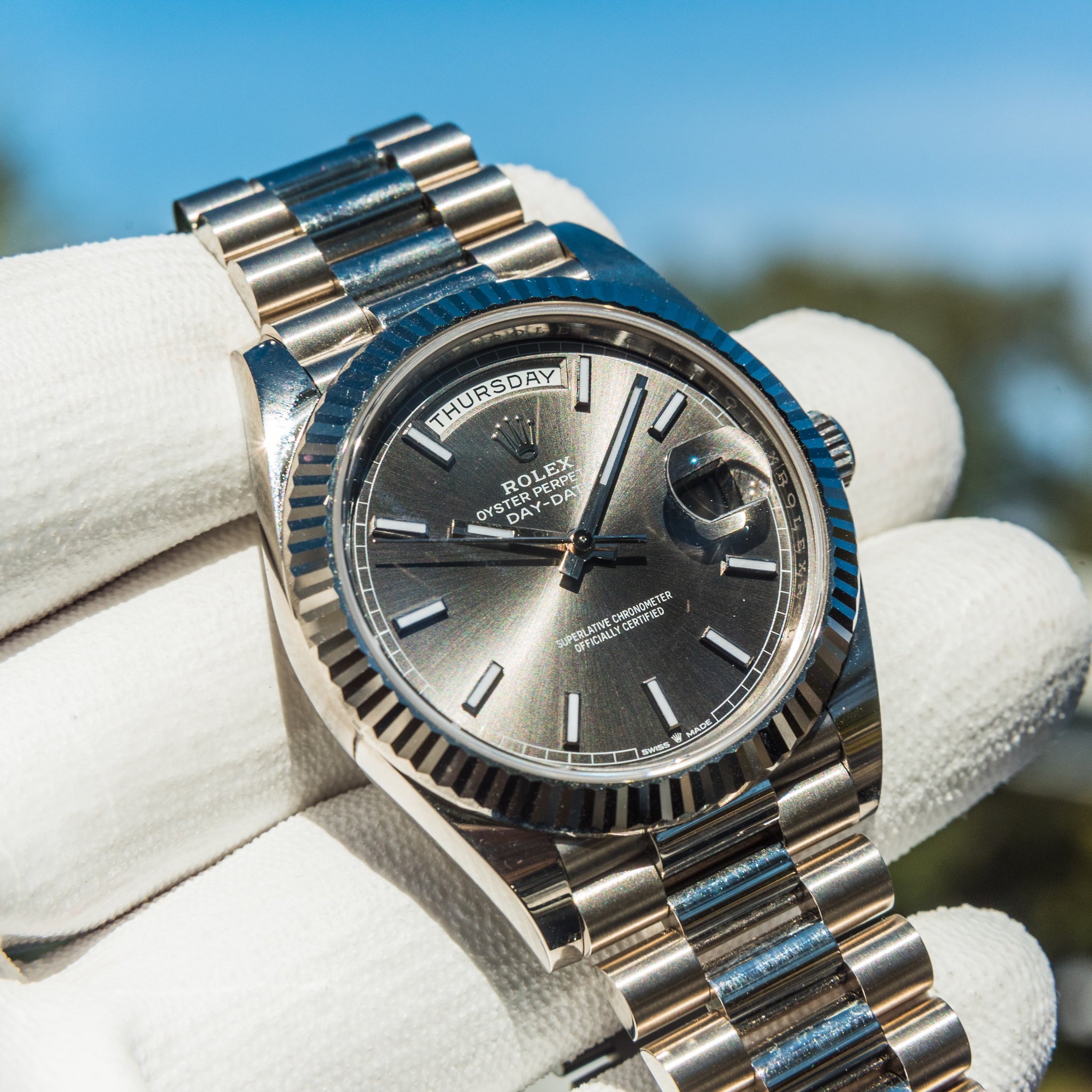 Rolex 2022 Day-Date 40 Slate Grey Dial 228239 - Image 13