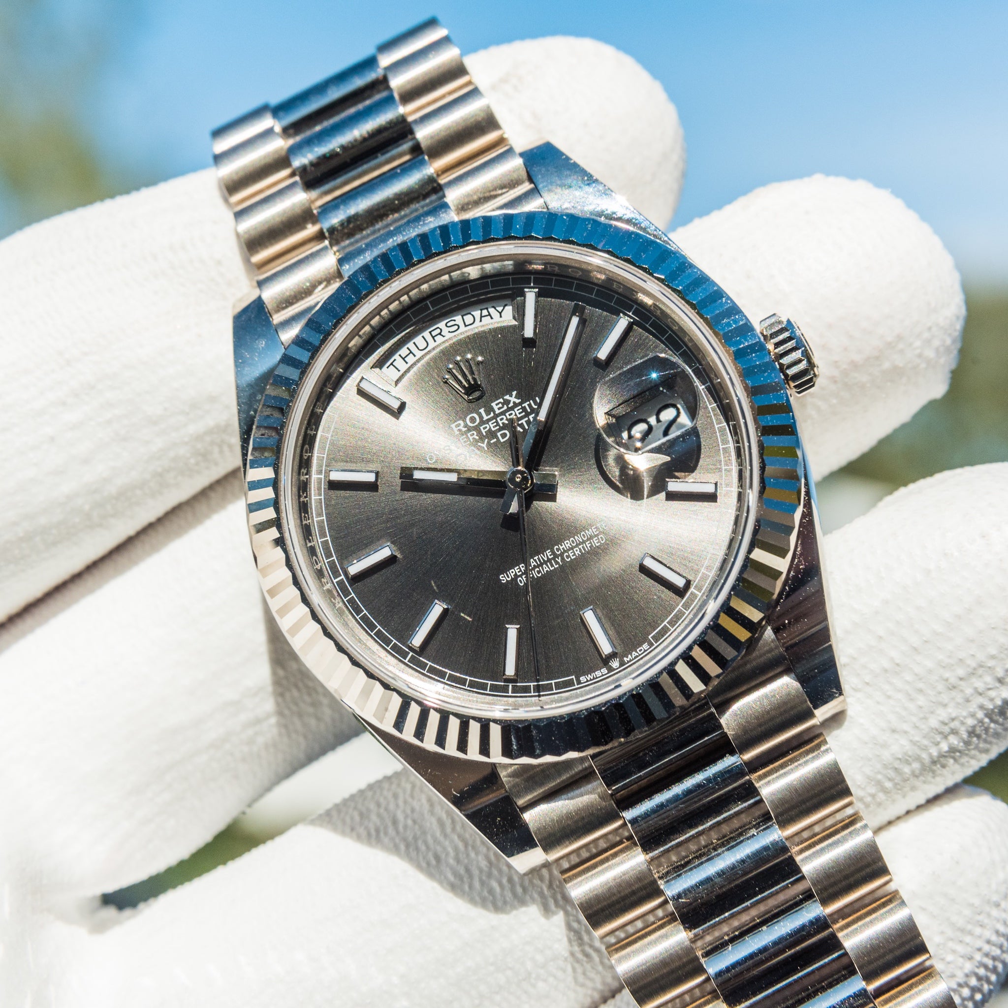 Rolex 2022 Day-Date 40 Slate Grey Dial 228239 - Image 9