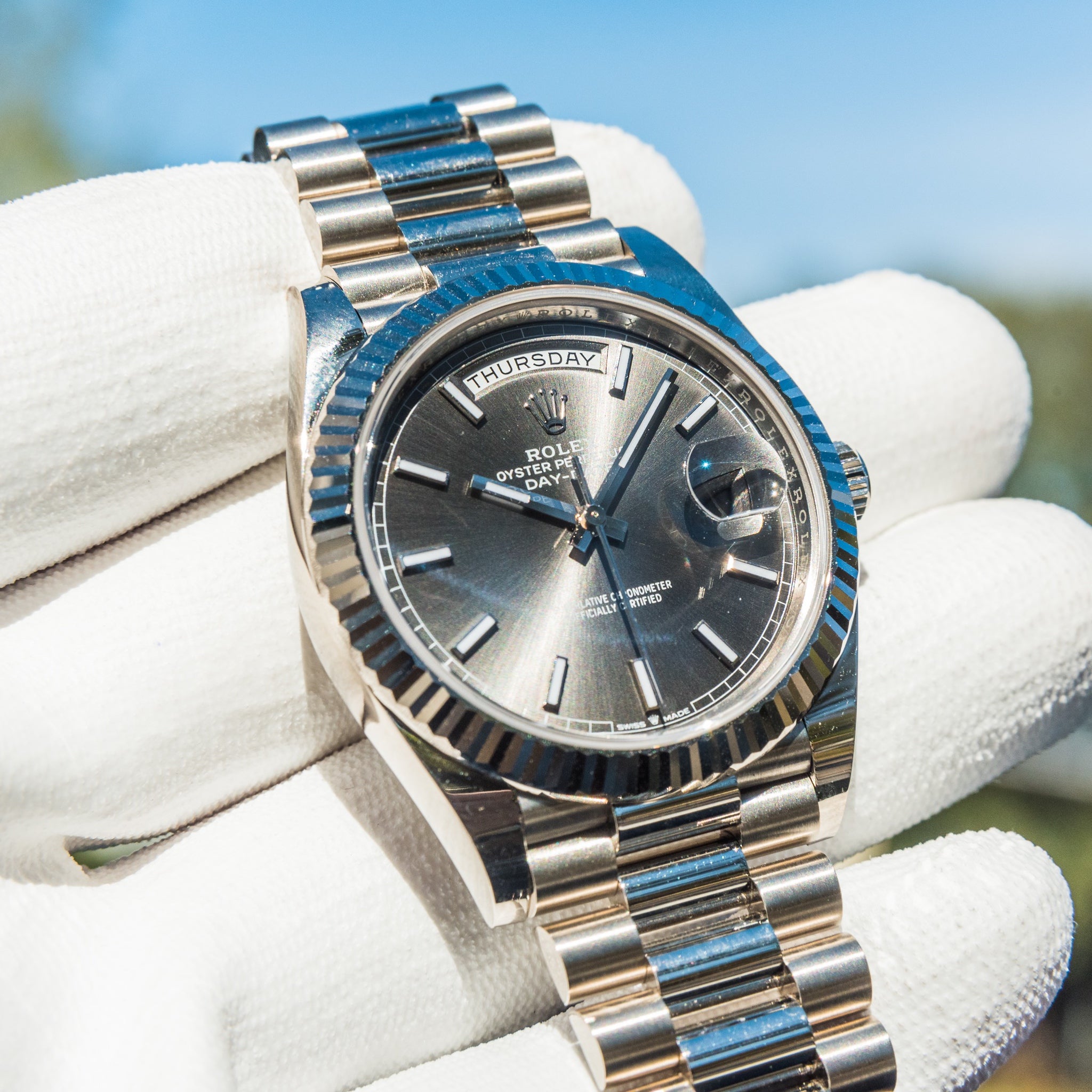 Rolex 2022 Day-Date 40 Slate Grey Dial 228239 - Image 8