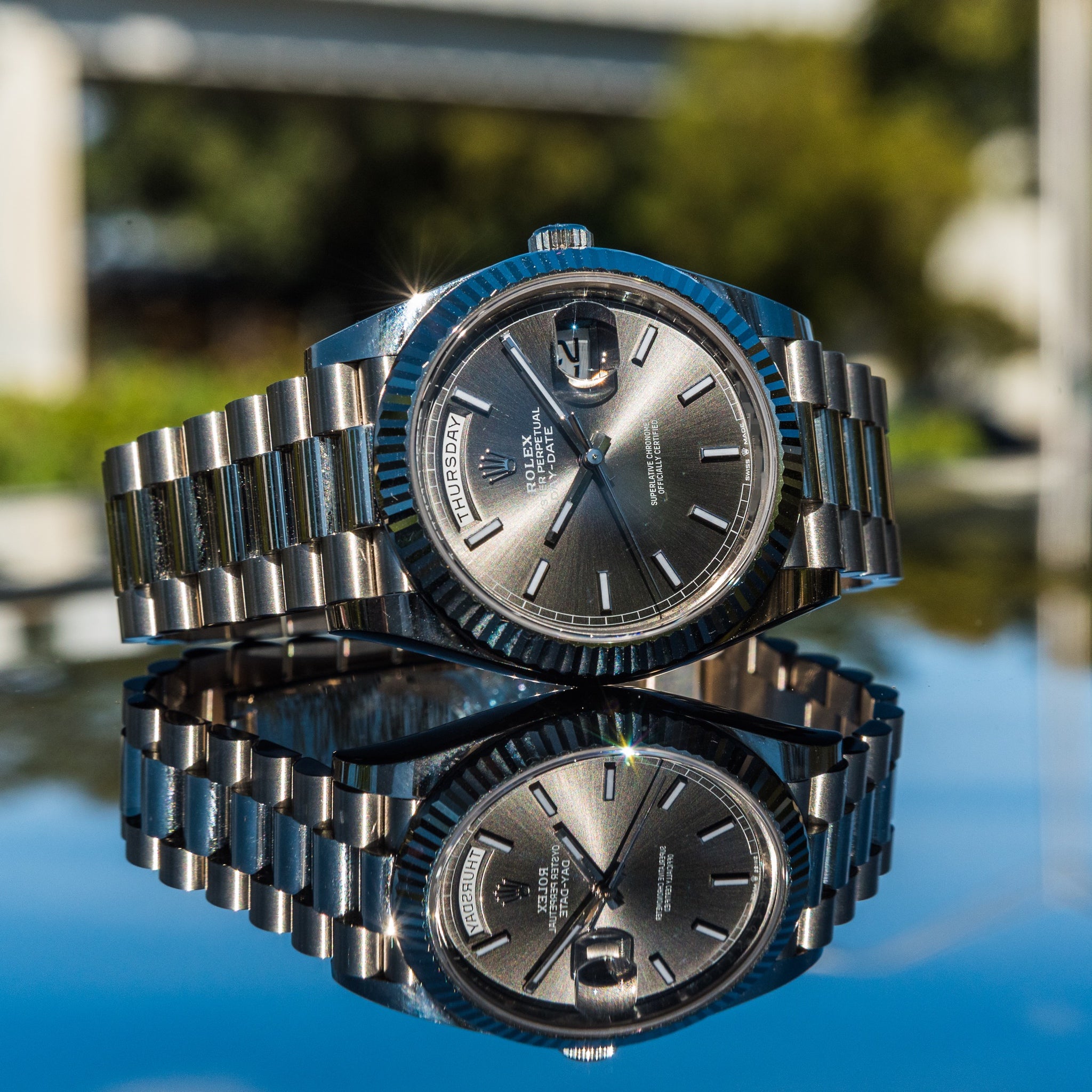 Rolex 2022 Day-Date 40 Slate Grey Dial 228239 - Image 4
