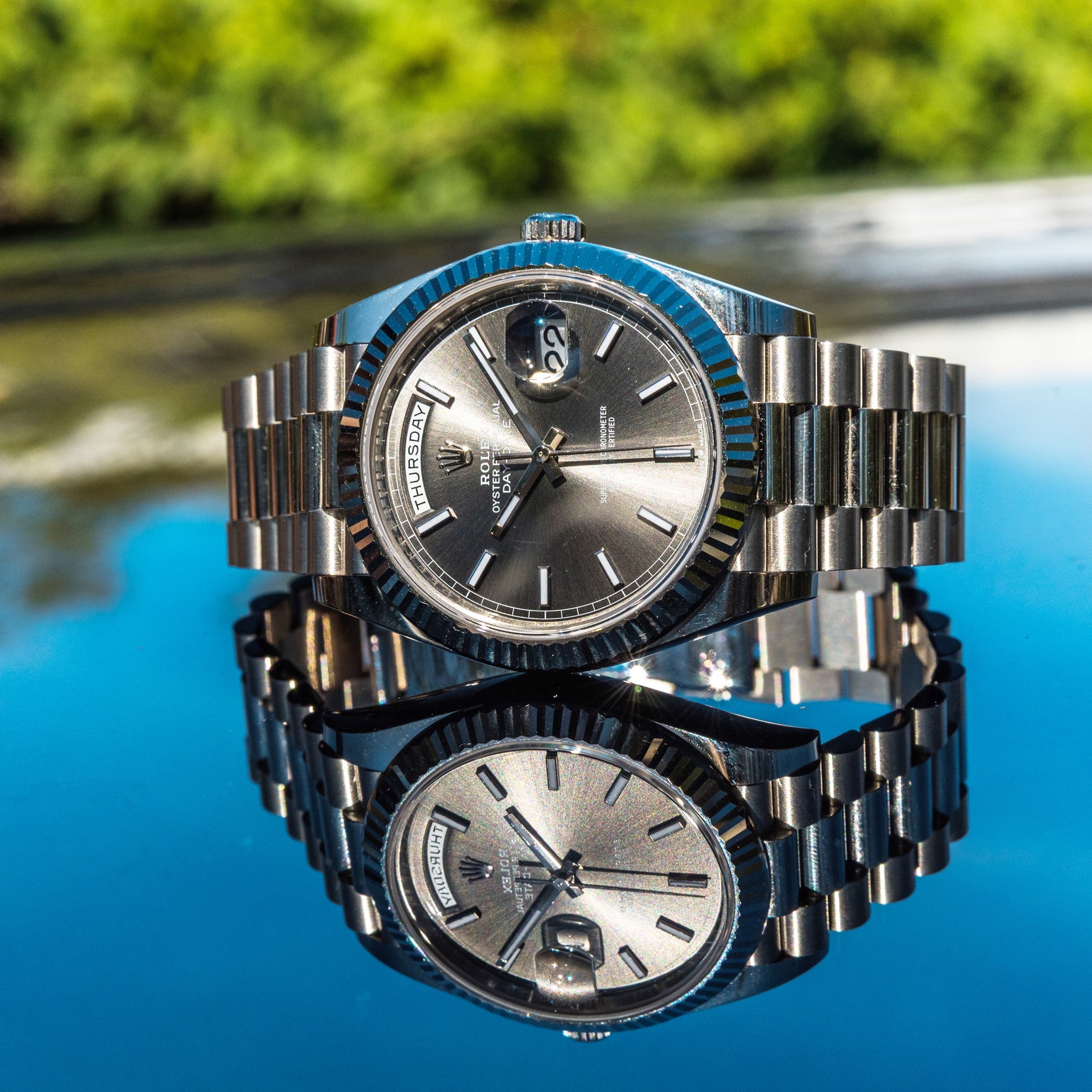 Rolex 2022 Day-Date 40 Slate Grey Dial 228239 - Image 2