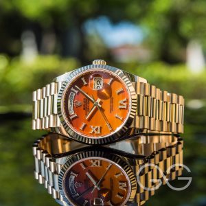 Rolex 2023 Day-Date 36mm 128238 Carnelian Dial