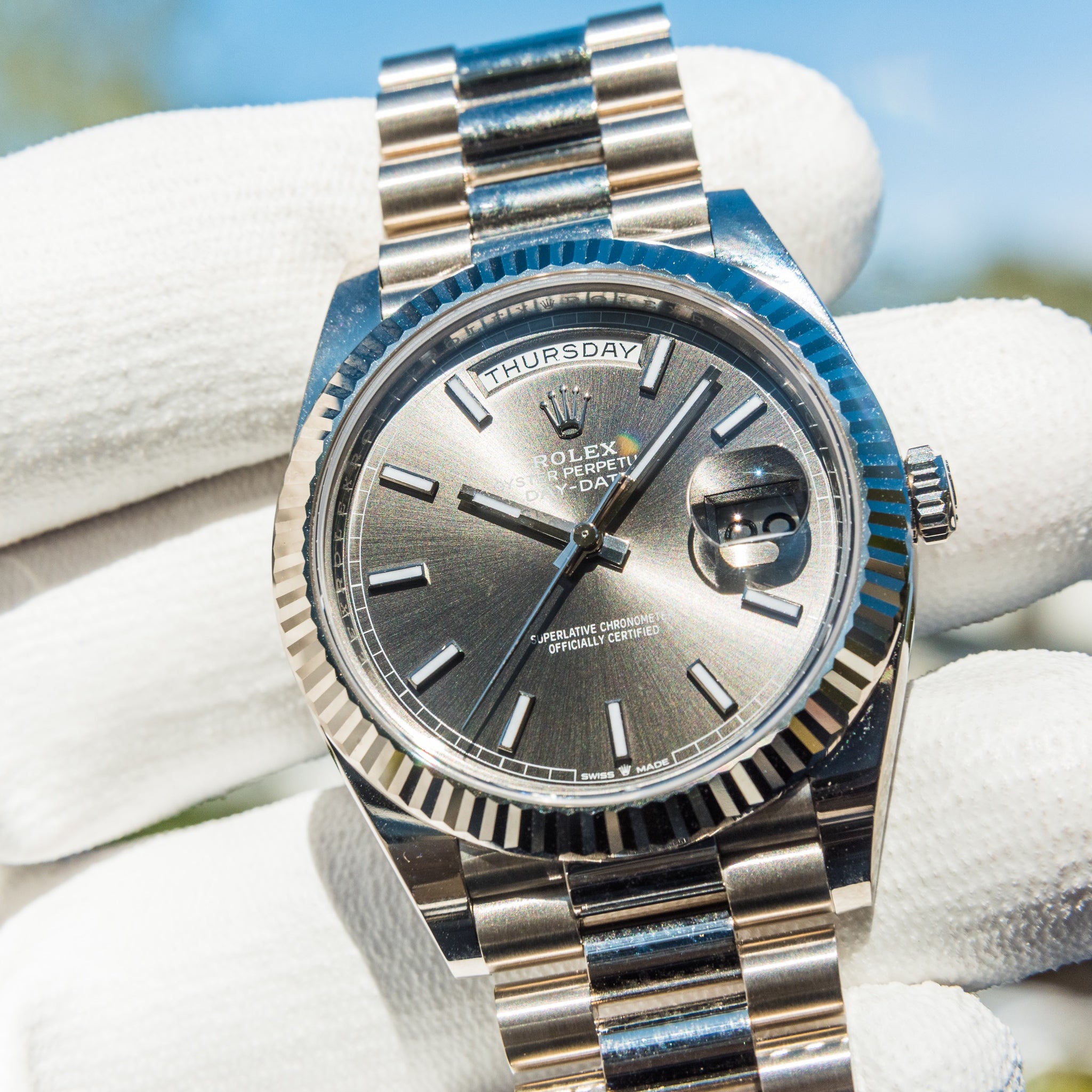 Rolex 2022 Day-Date 40 Slate Grey Dial 228239 - Image 14