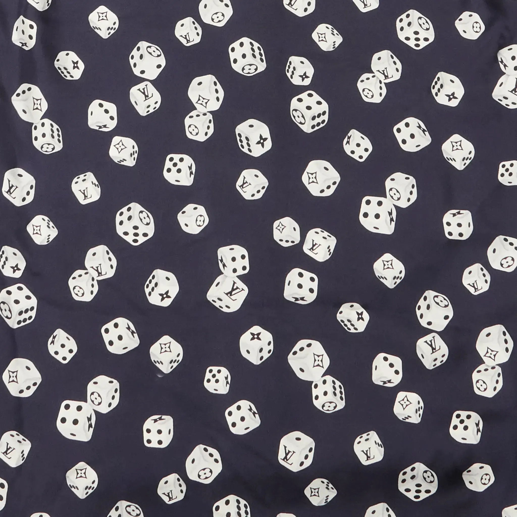 Louis Vuitton Dice Print Navy Silk Shirt - 图片 4