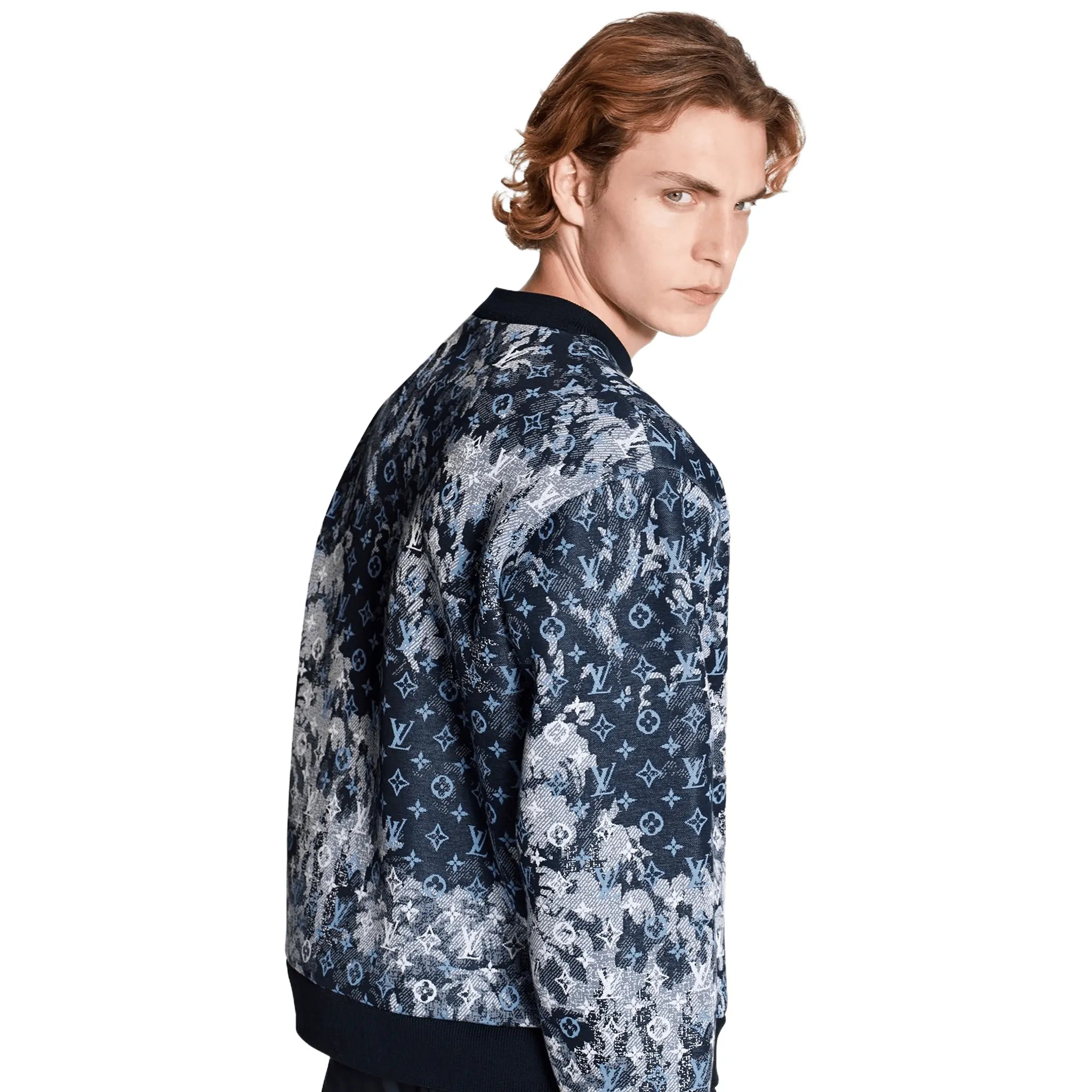 Preloved - Louis Vuitton LV Monogram Tapestry Blue Sweatshirt - 图片 2