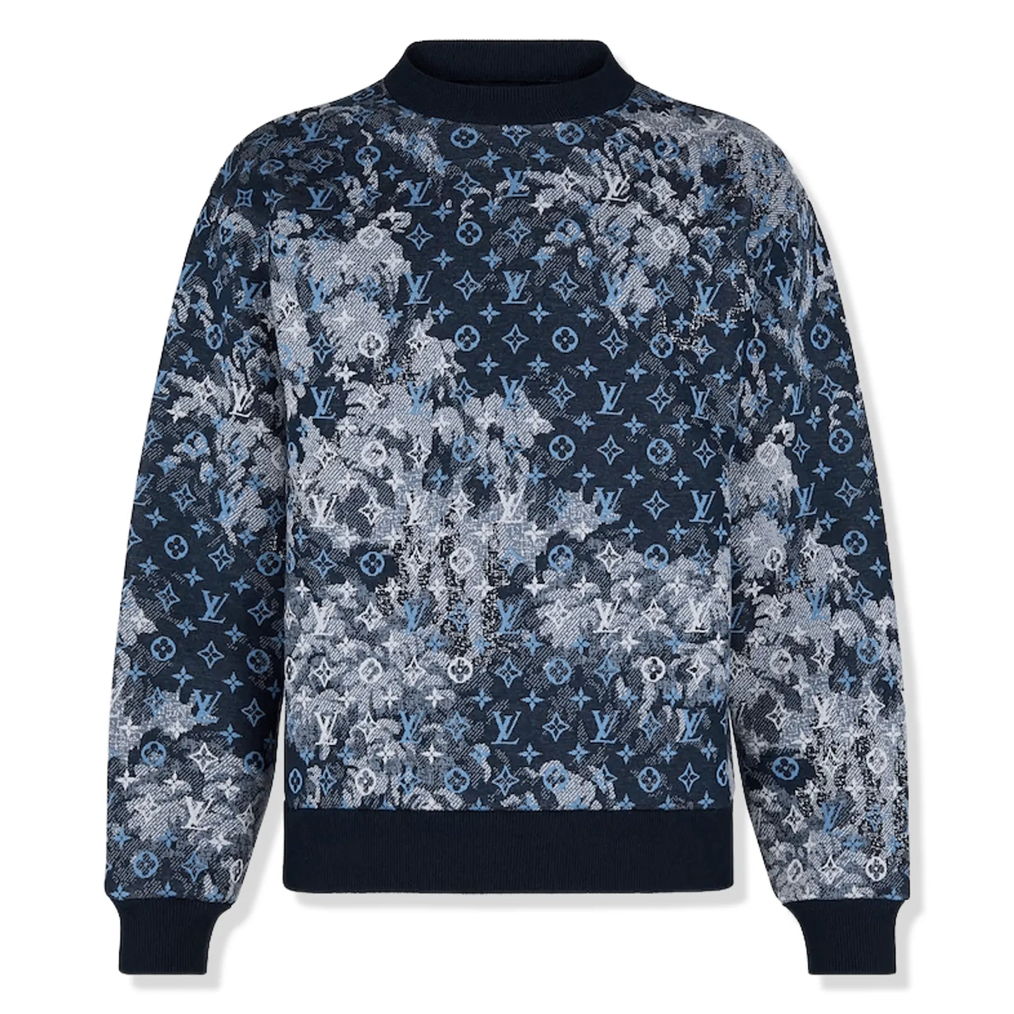 Preloved - Louis Vuitton LV Monogram Tapestry Blue Sweatshirt