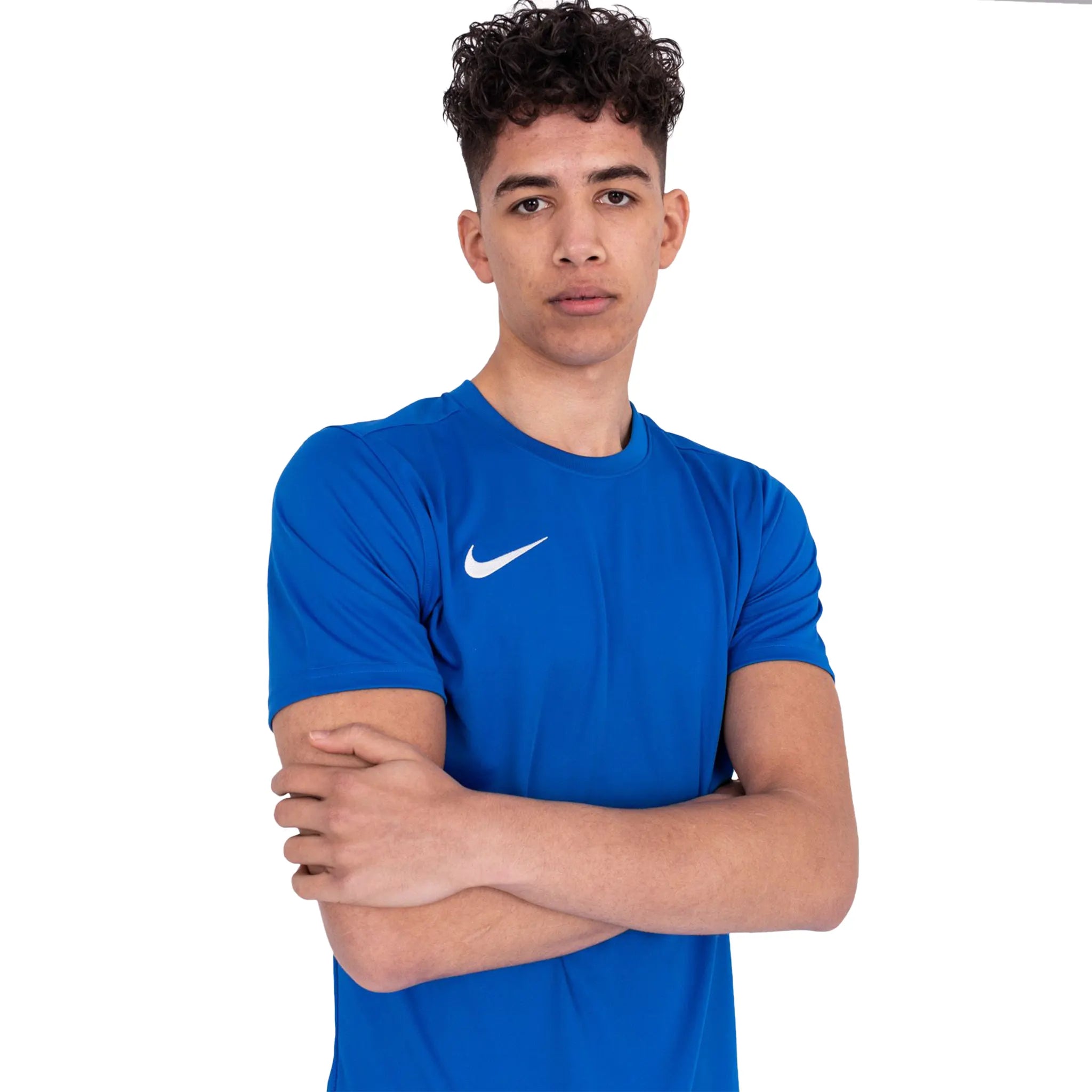 Nike Dri-FIT Park III Royal Blue White T Shirt & Shorts - 图片 4