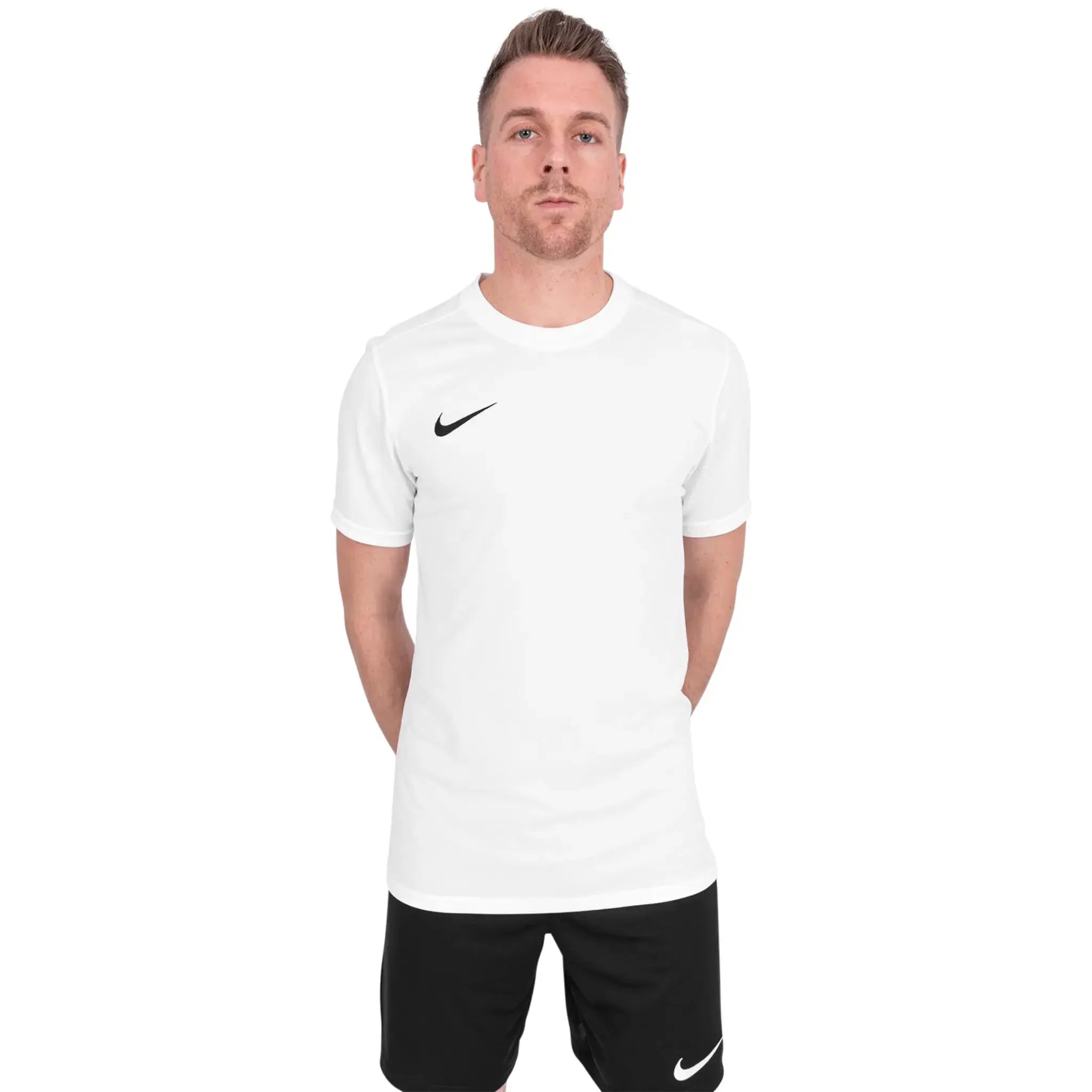 Nike Dri-FIT Park III White Black T Shirt & Shorts - 图片 3