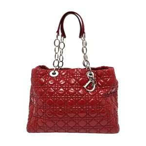 Dior Soft Large Cannage Patent Leather Red