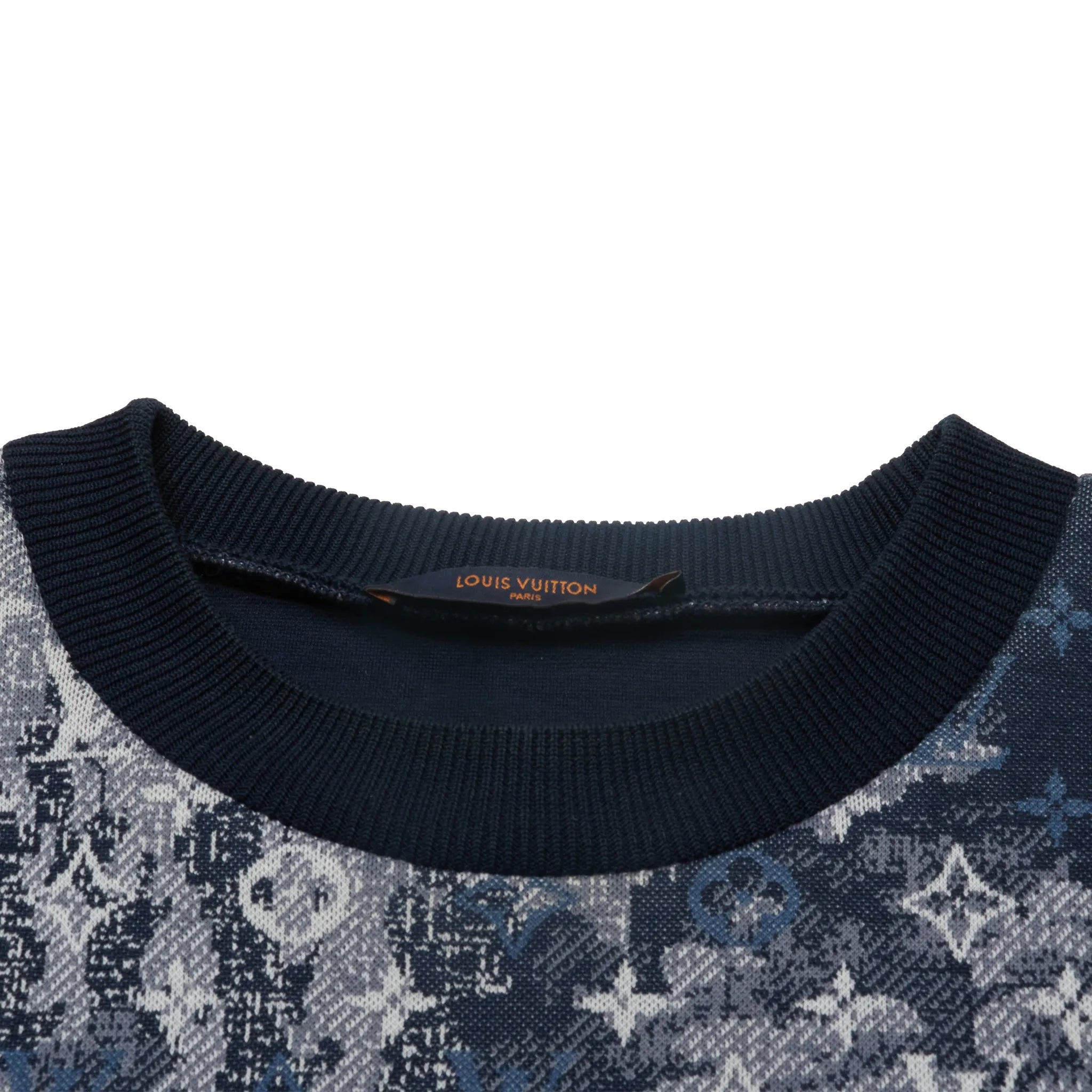 Preloved - Louis Vuitton LV Monogram Tapestry Blue Sweatshirt - 图片 4