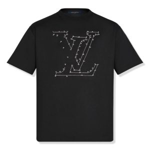 Preloved - Louis Vuitton LV Stitch Logo Black T-Shirt