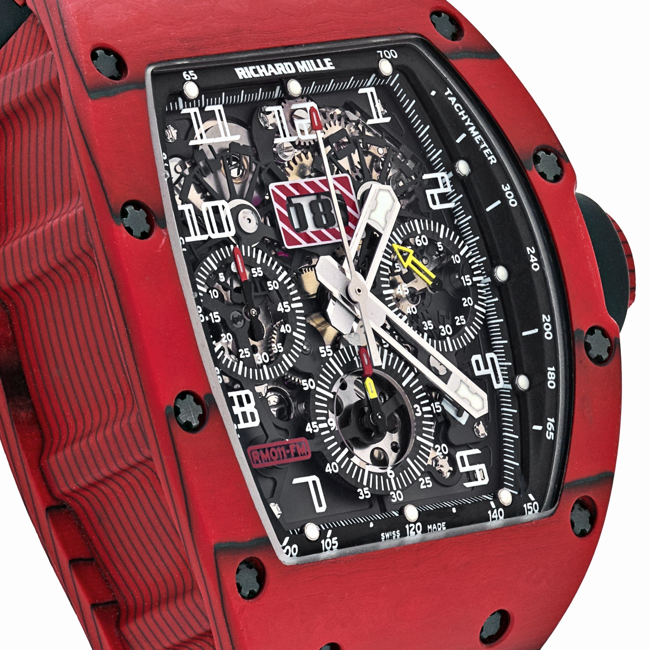Richard Mille RM 011 Automatic Flyback Chronograph Red Quartz TPT - 图片 4