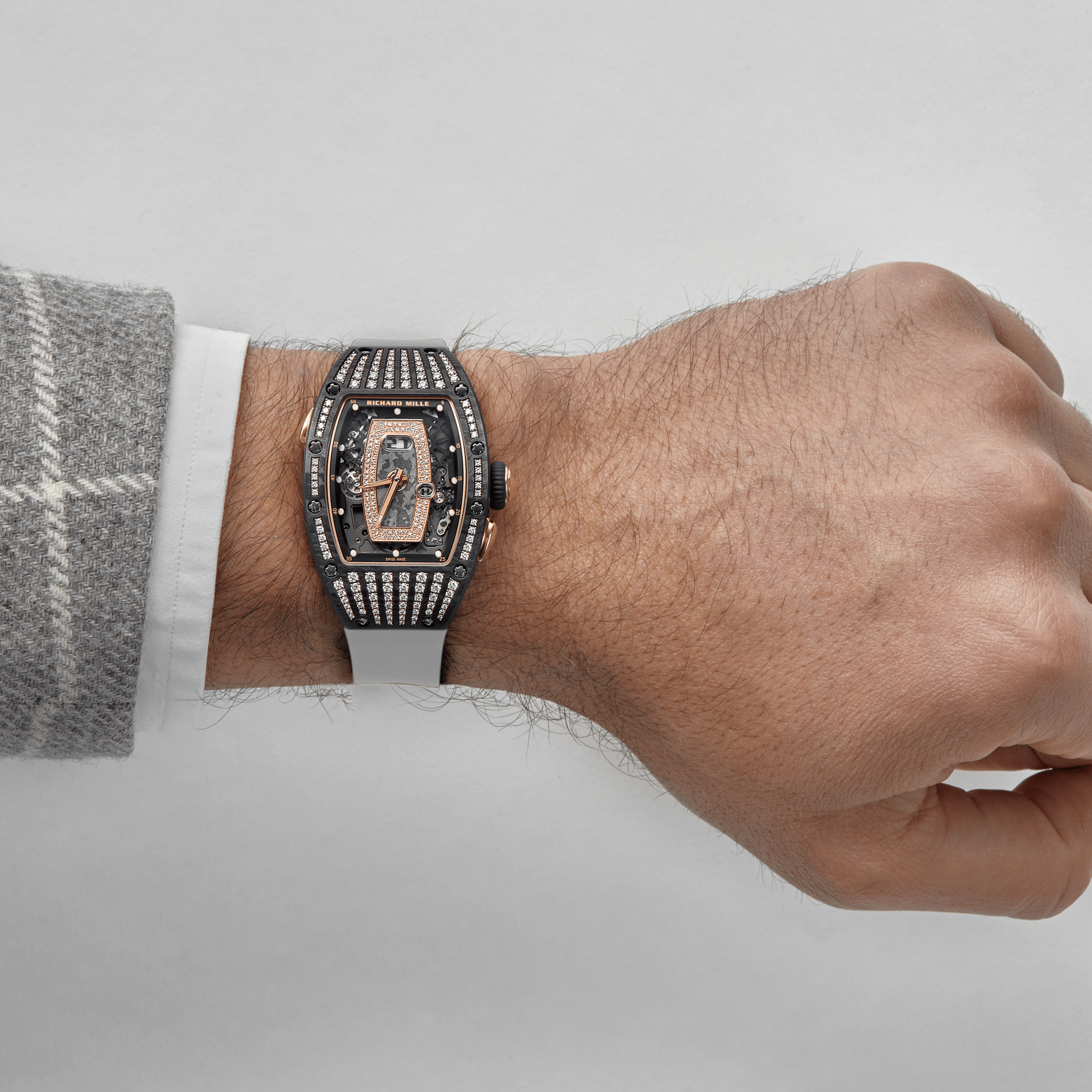 Richard Mille RM 037 'Ladies' Rose Gold Carbon TPT Diamond Set Skeleton Dial (2022) - Image 3