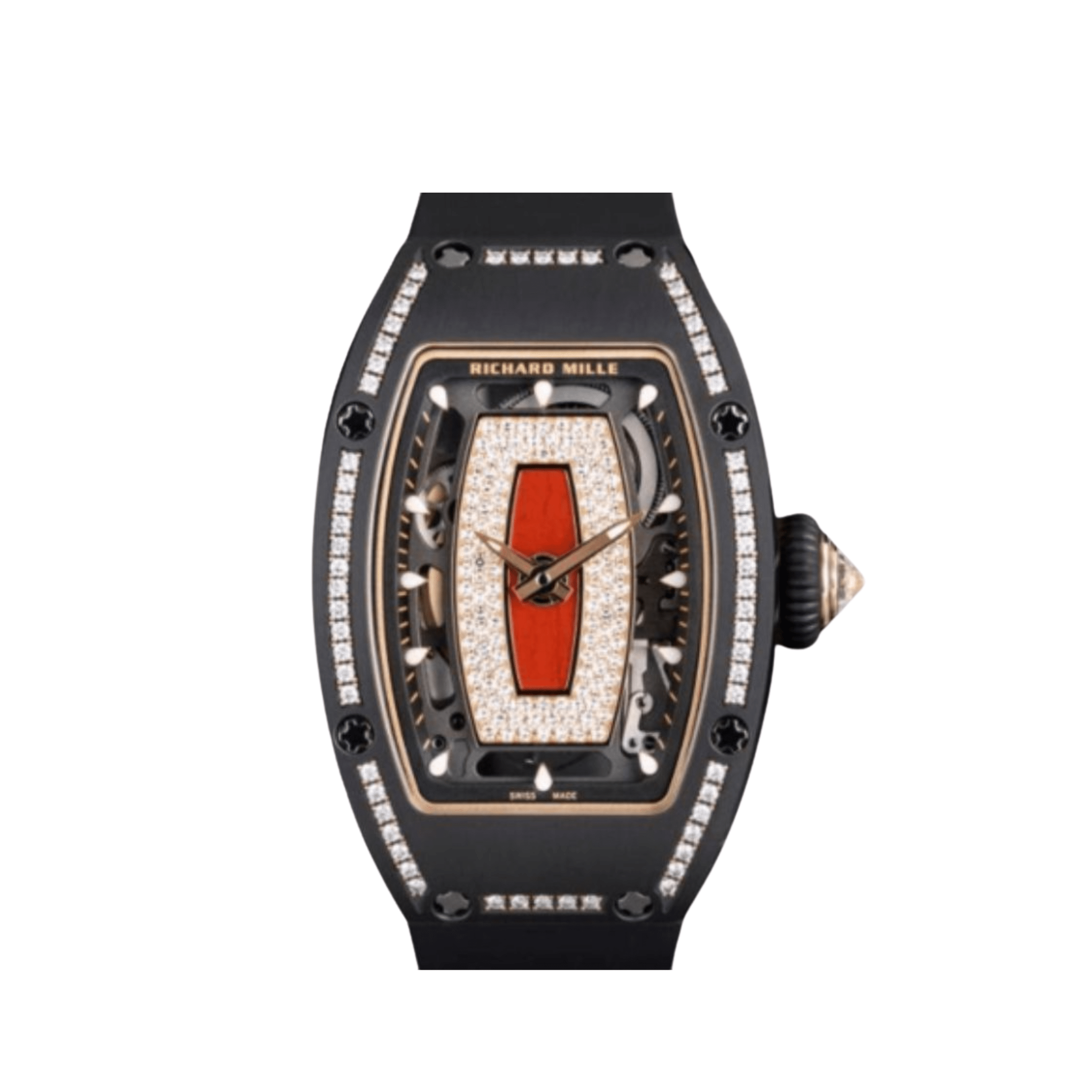 Richard Mille RM 07-01 'Ladies' Black Ceramic Red Lips Diamond Dial