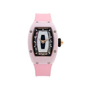 Richard Mille RM 07-01 'Ladies' Pink Ceramic White Gold Rose Gold Diamond-Set Skeleton Dial