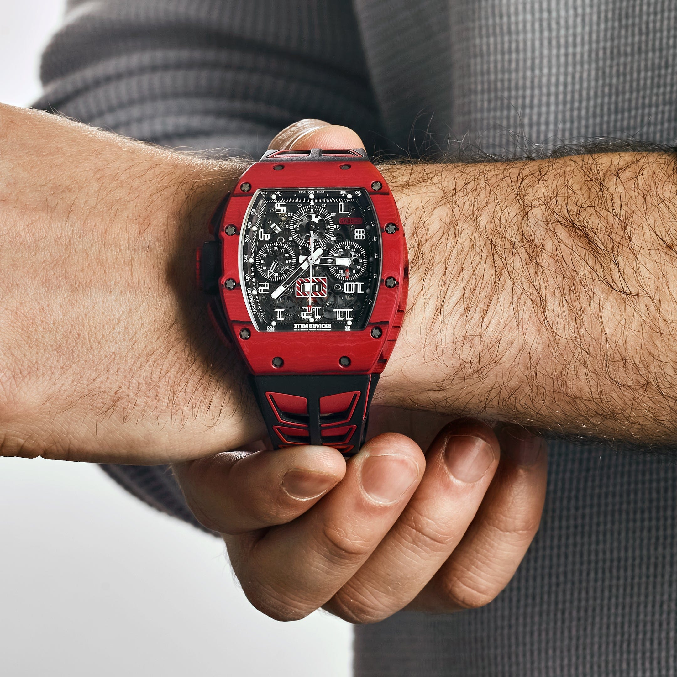 Richard Mille RM 011 Automatic Flyback Chronograph Red Quartz TPT - 图片 2
