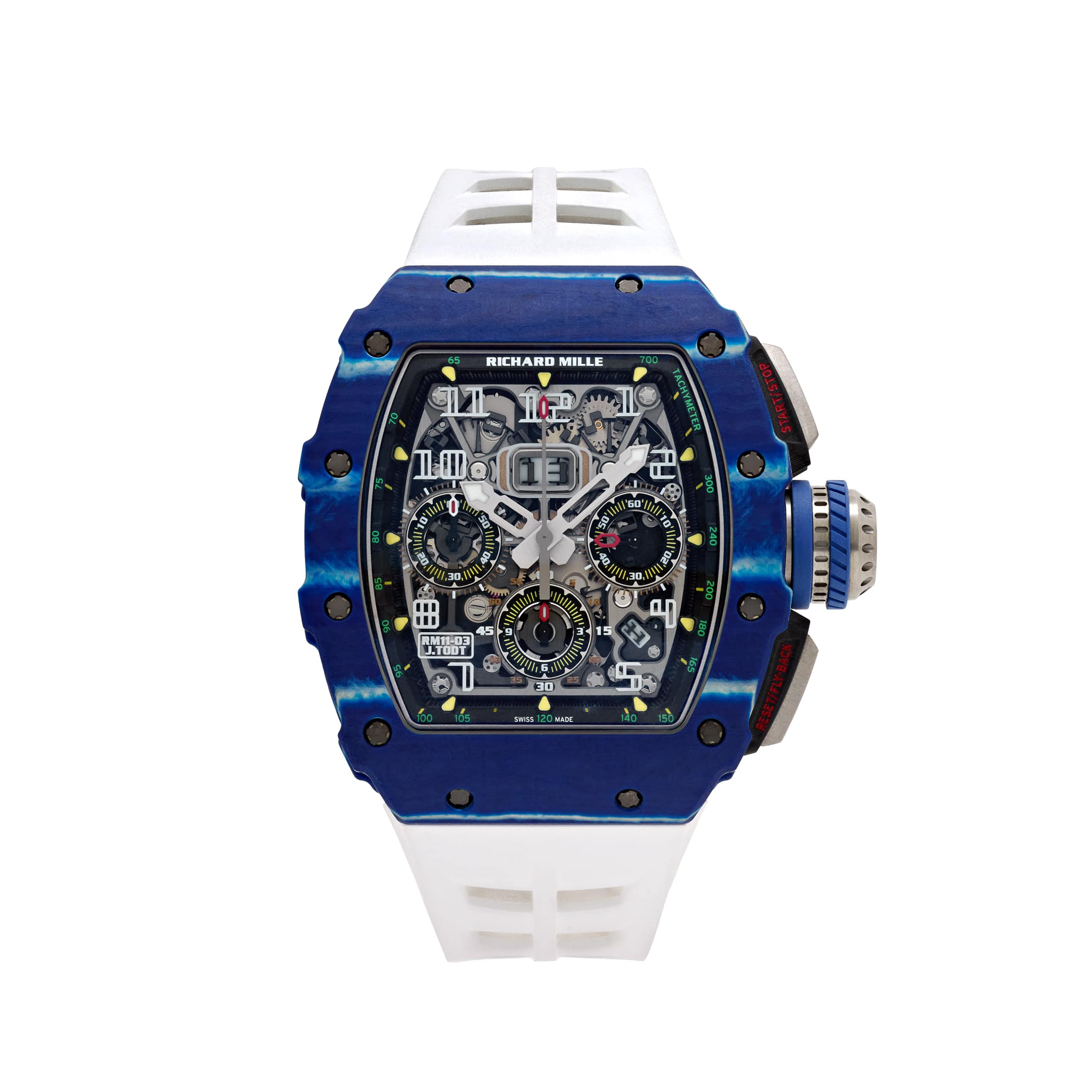 Richard Mille RM 11-03 'Jean Todt' Automatic Flyback Chronograph Blue White Quartz TPT Limited Edition of 150 (2018)