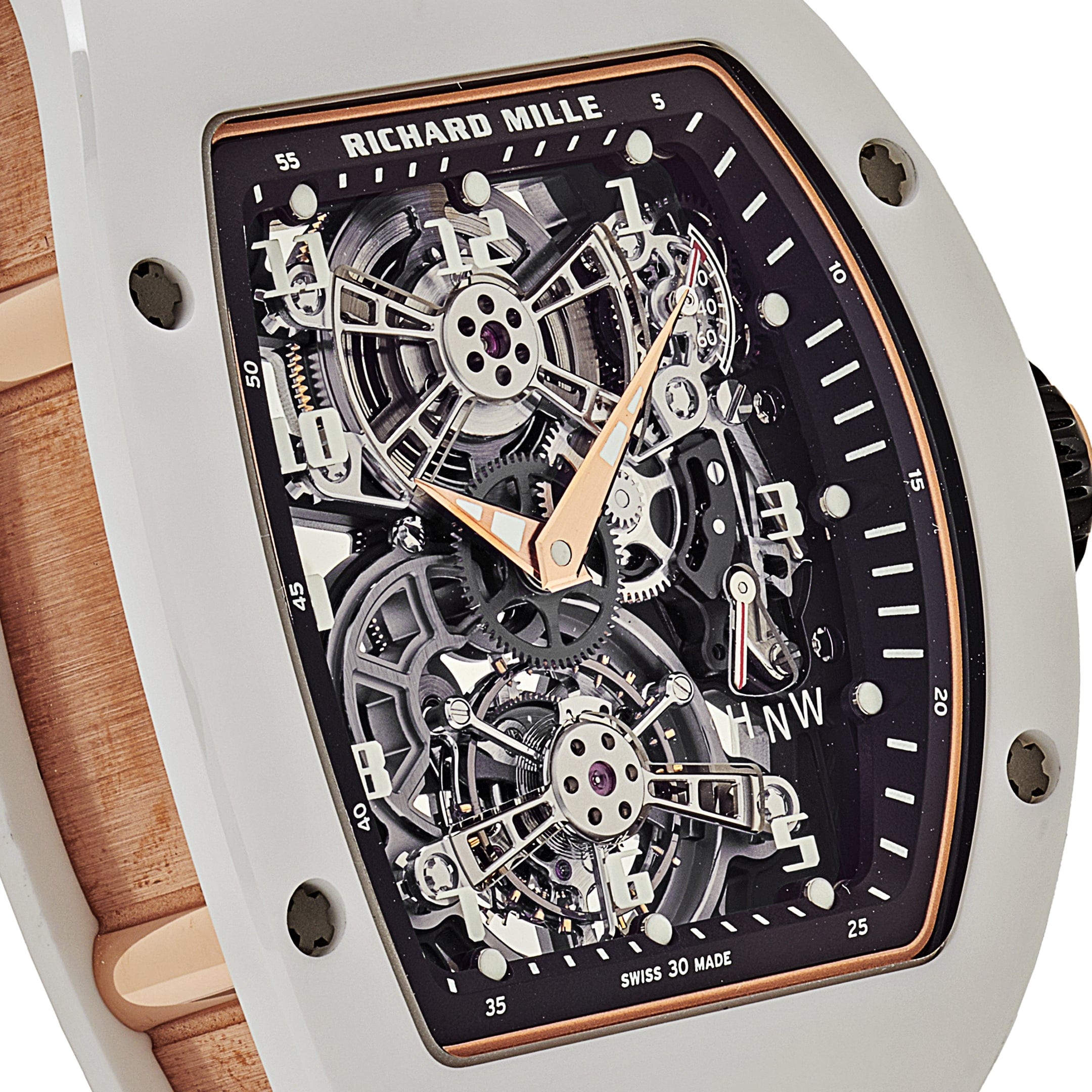 Richard Mille RM 17-01 White Ceramic Rose Gold Manual Wind Tourbillon - 图片 5