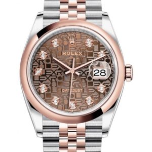 2022 Rolex Datejust 36mm Chocolate Diamond on Jubilee 126201
