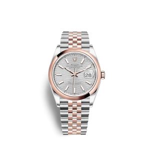 2022 Rolex Datejust 36mm Grey Motif Dial on Jubilee 126201