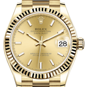 Rolex Datejust 31mm gold dial