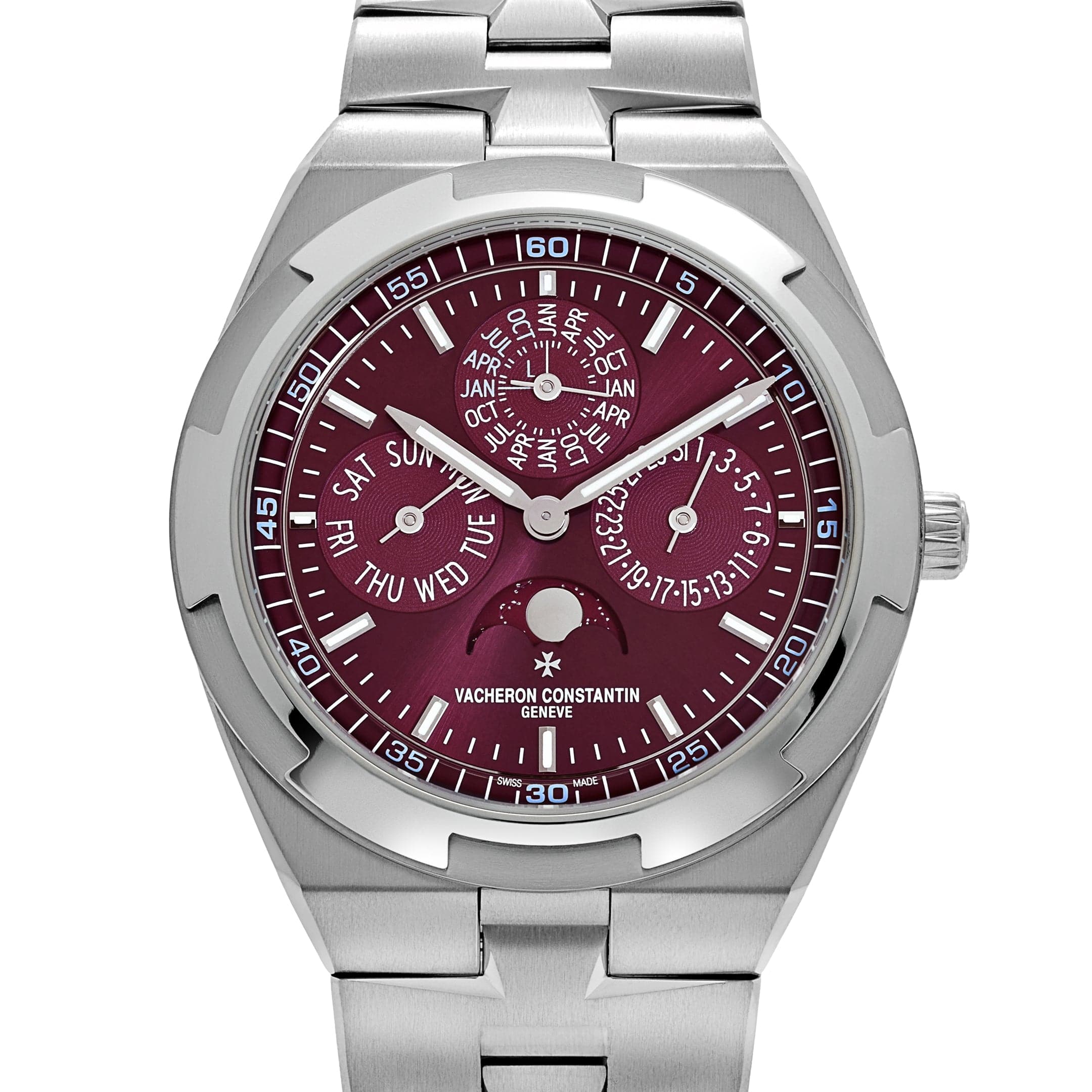 Vacheron Constantin Overseas 4300V/220G-H151 Perpetual Calendar Ultra-Thin White Gold Burgundy Dial - 图片 4