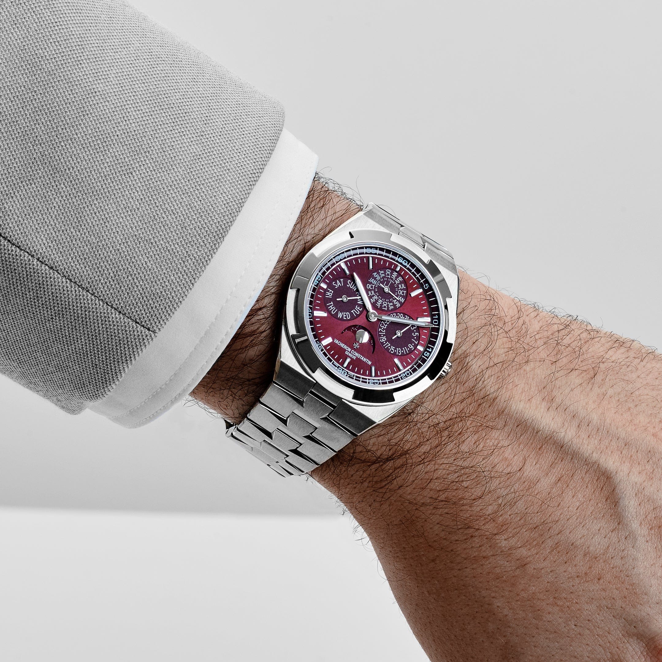 Vacheron Constantin Overseas 4300V/220G-H151 Perpetual Calendar Ultra-Thin White Gold Burgundy Dial - 图片 2