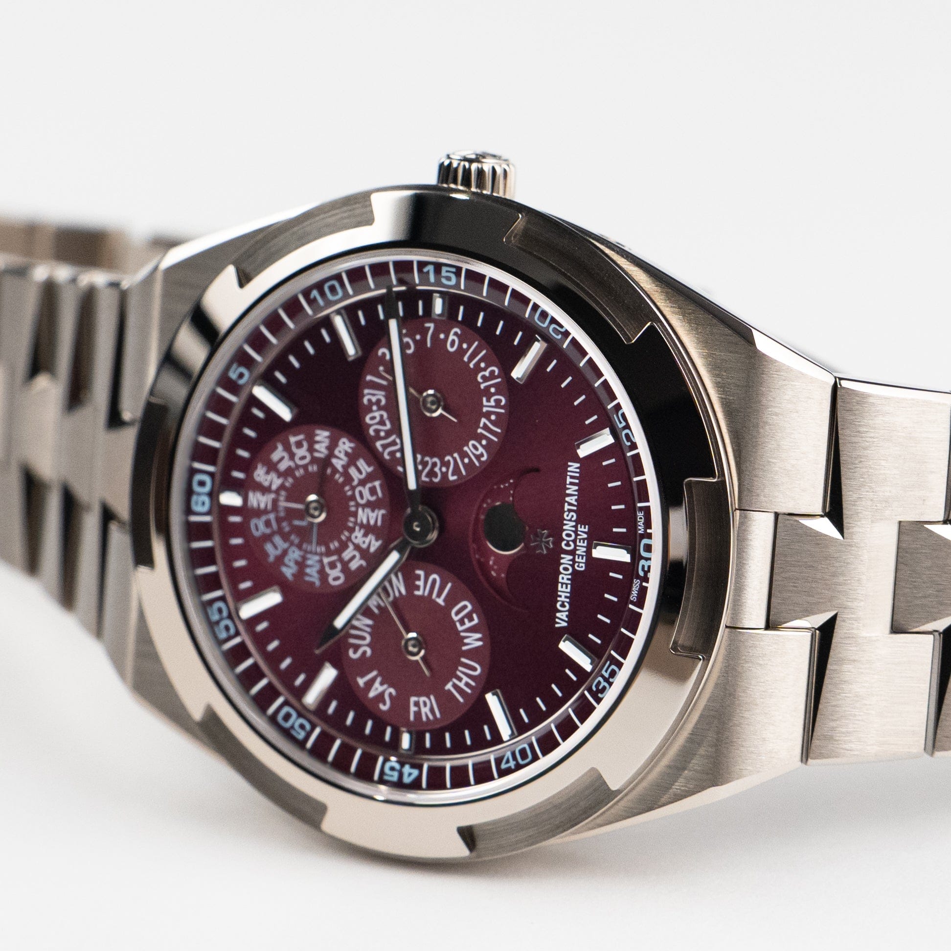 Vacheron Constantin Overseas 4300V/220G-H151 Perpetual Calendar Ultra-Thin White Gold Burgundy Dial - 图片 7