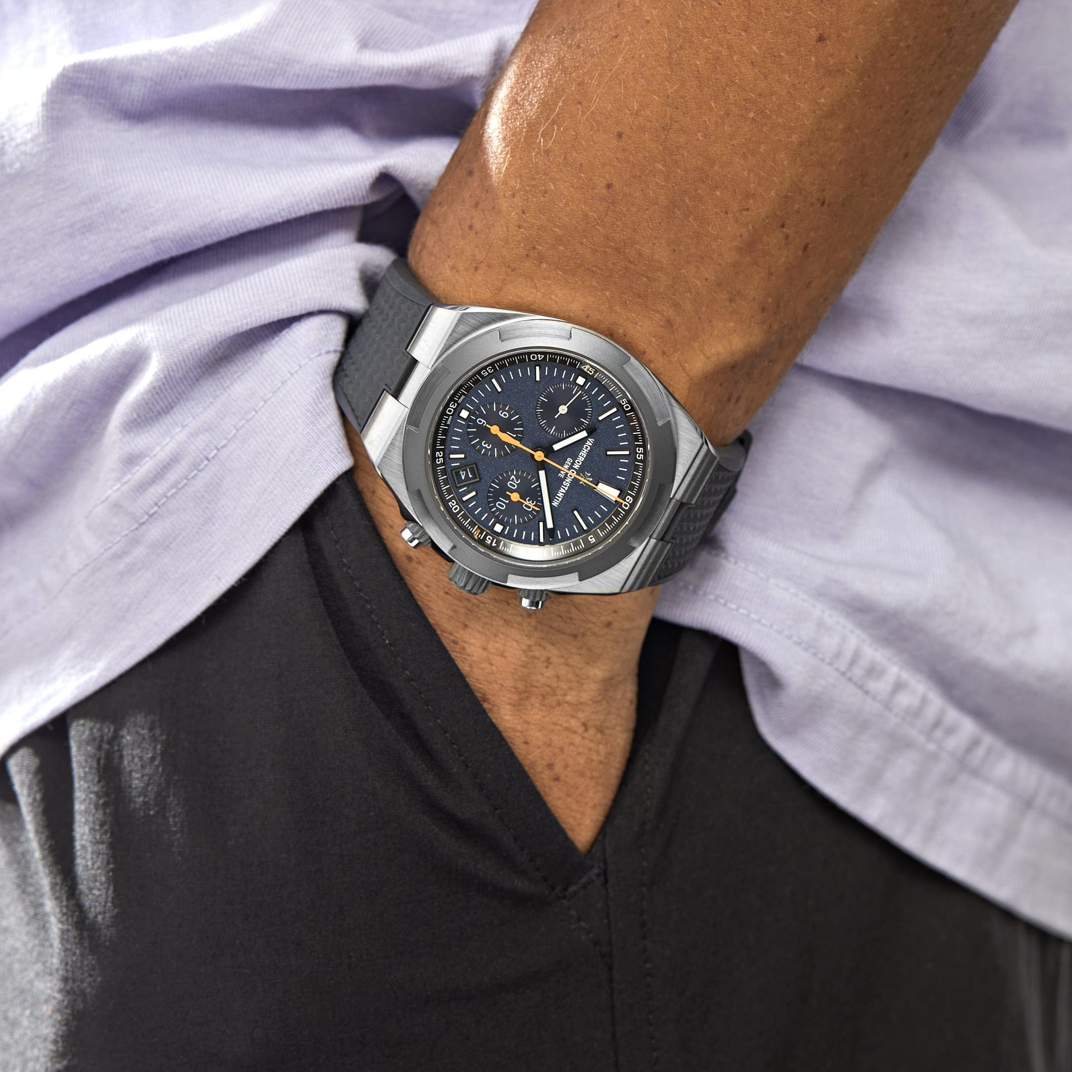 Vacheron Constantin Overseas Chronograph 5510V/000T-B923 ‘Everest’ Titanium/ Stainless Steel Limited Edition - 图片 2