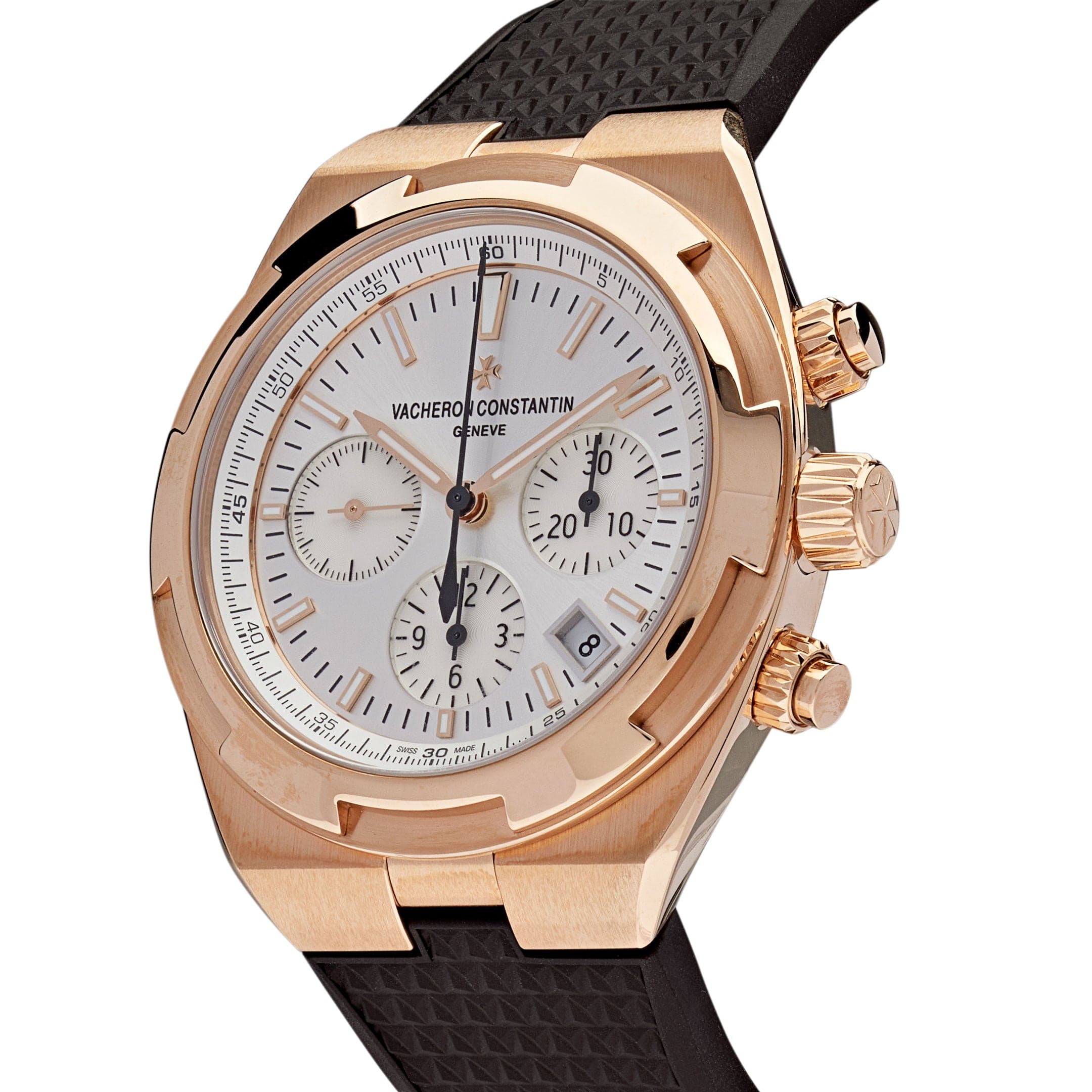Vacheron Constantin Overseas Chronograph 5500V/000R-B074 Rose Gold White Dial - 图片 2
